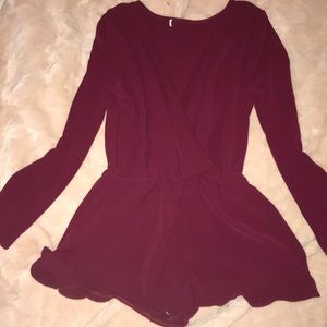 Maroon Romper